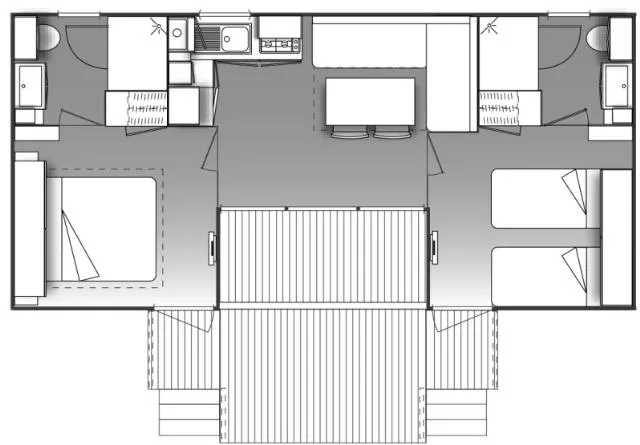 Patio - 4 Pers - 2 Chambres - 2 Salles De Bains