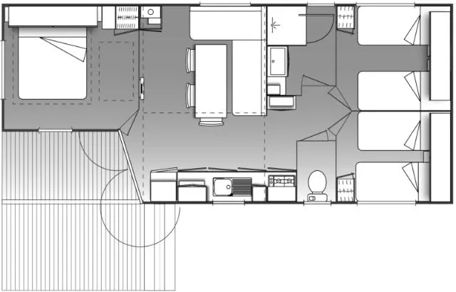 Lodge - 7 Pers - 2 Adultes - 5 Enfants - 3 Chambres