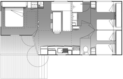 LODGE - 7 Pers - 2 adults - 5 children - 3 bedrooms — 7