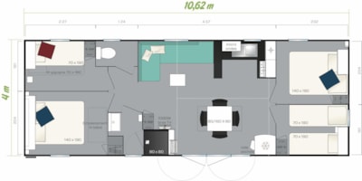 TRIBU - 8 Pers - 4 adults- 4 children - 4 bedrooms — 7