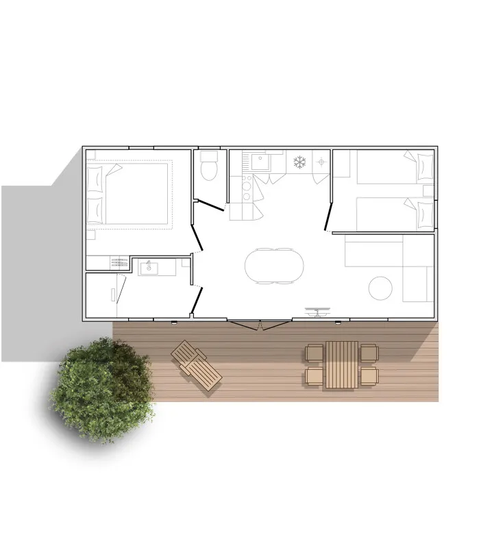 Grand Large Privilege - 5 Pers - 2 Adultes - 3 Enfants - 2 Chambres