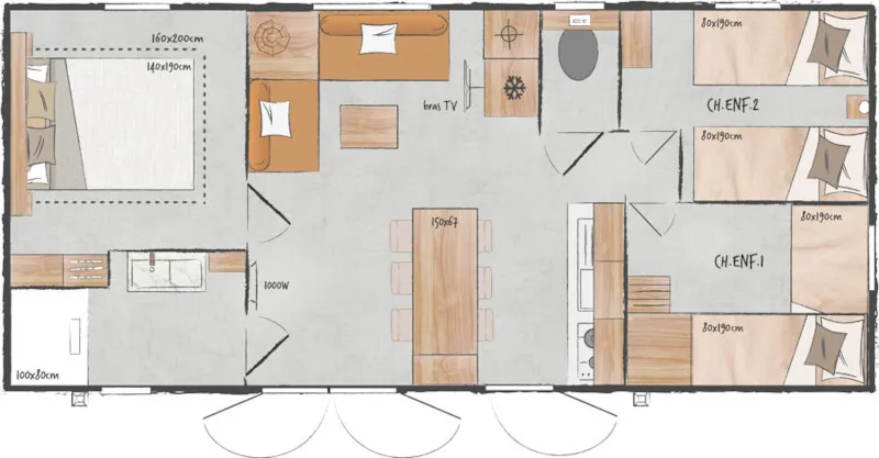 Cottage - 6 Pers - 3 Chambres