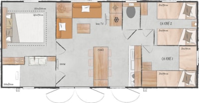 COTTAGE - 6 Pers - 3 bedrooms - MH in the sun — 9
