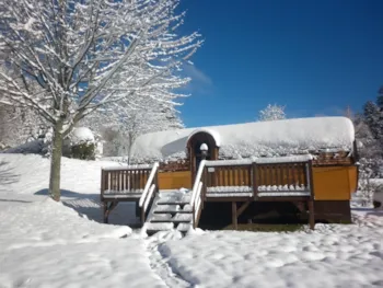 Mietunterkunft - Roulotte Viticole 18 M² - Camping de Belle Hutte 