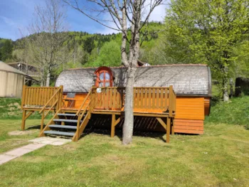 Mietunterkunft - Roulotte Viticole 18 M² - Camping de Belle Hutte 