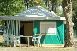 Location - Tente Aménagée Bengali 25 M²- 2 Chambres - Camping Les Sablettes