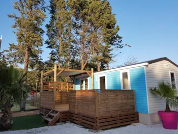 Mietunterkunft - Mobil Home Confort Luxe 31M² 2Ch 4/6 Tv+Clim+Lv - Camping Les Sablettes