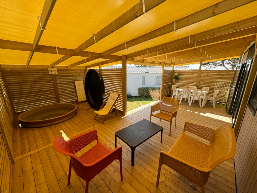 Location - Mh Premium Terrasse Bain Nordique - Camping Belle Etoile