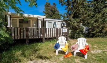 Mietunterkunft - Mobilheim  Comfort - 31 M² - 3 Schlafzimmer - Erhöhte Terrasse - Camping Marvilla Parks - Château La Forêt