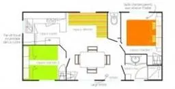 Mietunterkunft - Mobilheim Savanah - 2 Zimmer - Camping Saint Jean