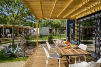 Mietunterkunft - Cottage Green Square 2 Schlafzimmer Premium - Camping Sandaya Séquoia Parc