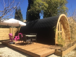 Accommodation - Pod Insolite 15 M²- 1 Bedroom (Without Toilet Blocks) + Terrace (3 Adults Or 2 Adults+2 Children) - Flower Camping Les Verguettes