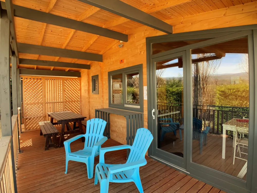 Mietunterkunft - Hütte Transylvanie Confort 35 M²- 3 Bedrooms +Klimaanlage - Flower Camping Les Verguettes