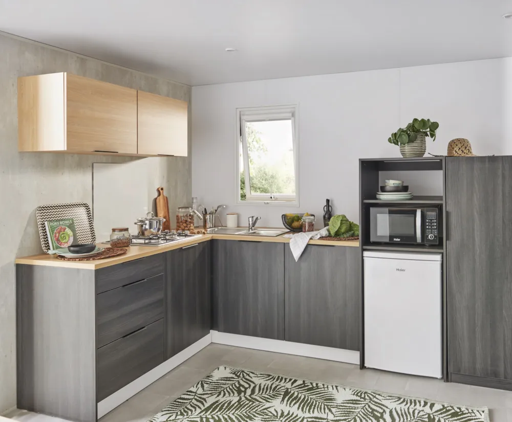 Mietunterkunft - Mobilheim Ventoux Confort 26 M²- 2 Schlafzimmer + Klimaanlage + Überdachte Terrasse - Flower Camping Les Verguettes