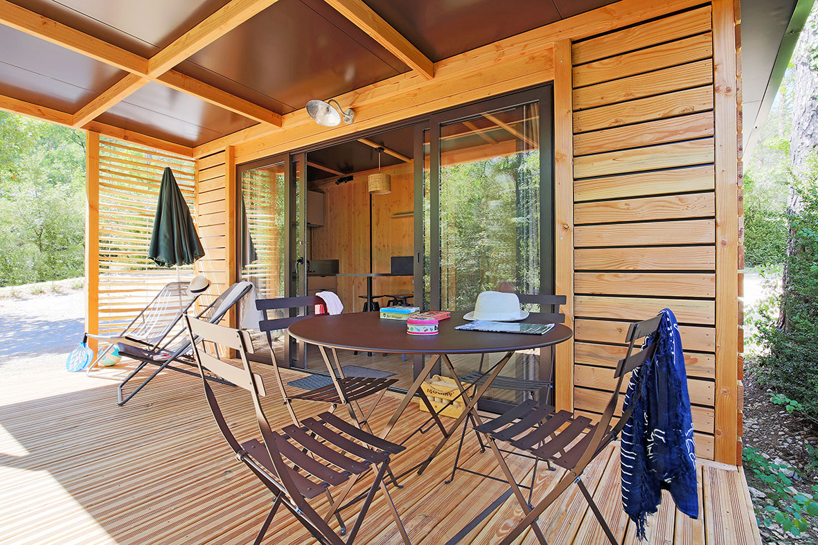 Location - Chalet Victoria Confort 20M² - 1 Chambre + Terrasse Couverte - Camping Les Verguettes