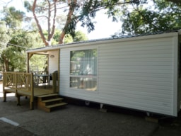Location - Mobil-Home Roussillon Grand Confort Climatisé + Tv Bébé Compris - Camping Le Rancho