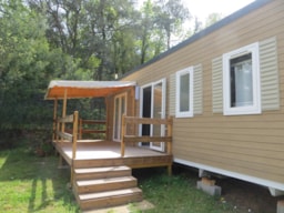 Mietunterkunft - Cottage 2015 3 Schlafzimmer Überdachte Terrasse Mit Klimaanlage + Tv + Lv - Camping Le Rancho
