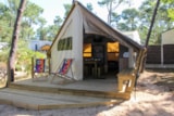 Tenda Ecolodge 21M² - 2 Camere - Senza Sanitari (2019) Terrazzo In Legno Semi Coperto Tenda Ecolodge 21M² - 2 Camere - Senza Sanitari (2019) Terrazzo In Legno Semi Coperto