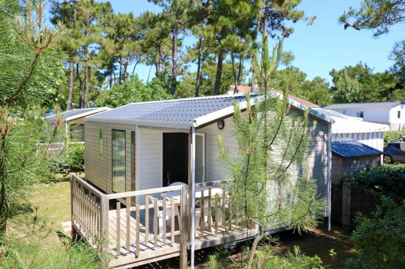 Mobil-Home Malaga 27M² - 2 Chambres Avec Terrasse Bois Semi Couverte.