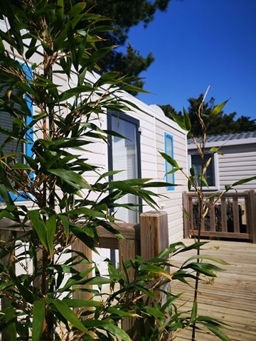 Mobil-home IBIZA 27m² - 2 chambres (modèles 2016 et 2017) avec terrasse bois