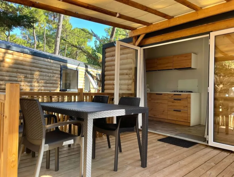 Mobil-Home Bahia Bois 29M²  - 2 Chambres Avec Une Terrasse Bois Couverte Et Une Terrasse Solarium