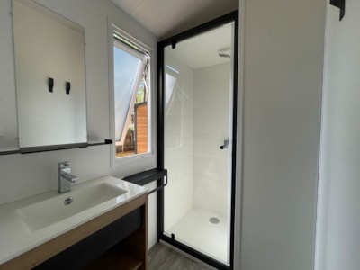 Mobil Home Modulo DUO BOIS 2 bedrooms 29m² (collection 2021) covered wooden terrace