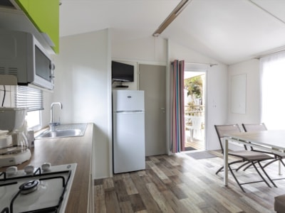 Mobil-home MALAGA 27m² - 2 bedrooms (2016-2017) semi covered wooden terrace