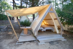 Huuraccommodatie(s) - Tent Wandelaar : 1 Nacht (2 Enkele Bedden Voor 2 Personen) - Camping Ushuaïa Villages La Conge