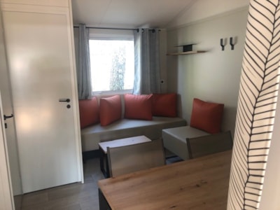 Mobil-home BAHIA 2023 - 29m²  2 chambres avec terrasse bois couverte - LAVE VAISSELLE inclus