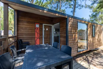 Mietunterkunft - Mobilheim Malaga 27M² - 2 Zimmer (Neu 2020) Halb Überdachte Holzterrasse - Camping Ushuaïa Villages La Conge