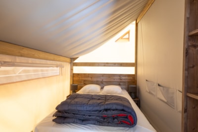 Tent ECOLODGE 21m² - 2 bedrooms - without toilet blocks (2019) semi covered wooden terrace