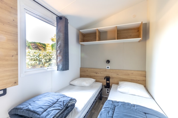Mh Modulo Duo Bois 2 Chambres 29 M² Avec Terrasse Bois Couverte Et Terrasse Bois Solarium
