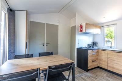 Mobil Home Modulo DUO BOIS 2 bedrooms 29m² (collection 2021) covered wooden terrace