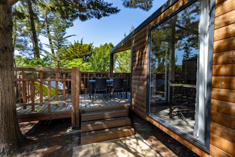 Mobil-Home Malaga Bois 27M² - 2 Chambres  - 4 Pers, Terrasse Bois Semi Couverte
