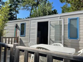 Mietunterkunft - Mobilheim Ibiza 27M² - 2 Zimmer (2016-2017) Holzterrasse - Camping Ushuaïa Villages La Conge