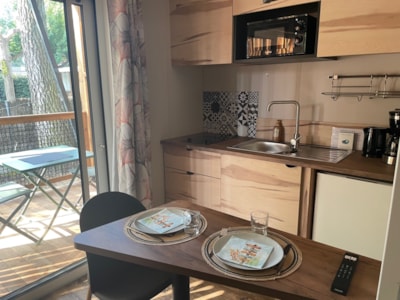 Chalet CAJOU équipé tout confort avec terrasse en bois 1 chambre - année 2025