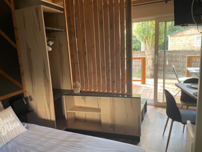 Chalet CAJOU équipé tout confort avec terrasse en bois 1 chambre - année 2025