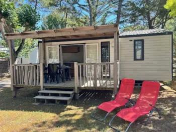 Location - Mobil-Home Bahia 2023 - 29M²  2 Chambres Avec Terrasse Bois Couverte - Lave Vaisselle Inclus - Ushuaïa Villages - Camping la Conge ***