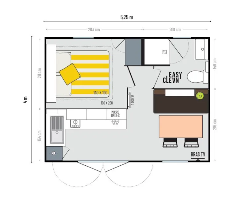 Mobil-Home "Caux Colite" Sûnelia Prestige 1 Chambre