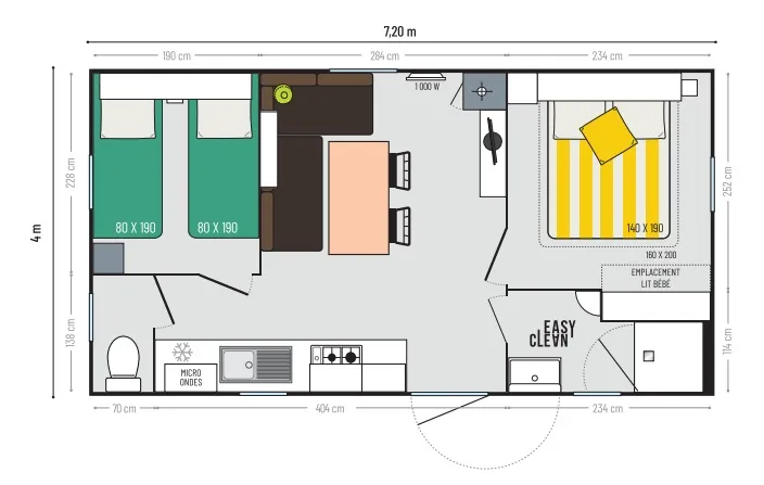 Mobil-Home "Le Belval" Sunêlia Confort 2 Chambres