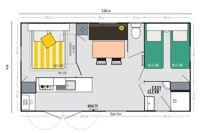 Mobil-Home "L'albâtre" Sunêlia Prestige 2 Chambres