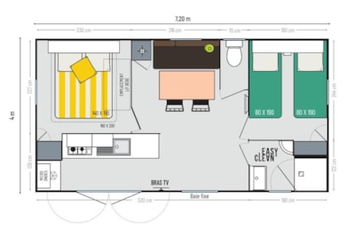 Sunêlia Prestige "L'Albâtre" 4 pax. 2 bedrooms. 1 bathroom. — 7