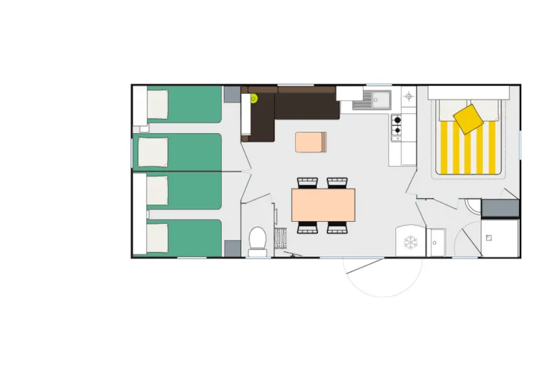 Mobil-Home "Le Perrey" Sunêlia Prestige 3 Chambres
