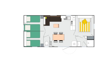 Sunêlia Prestige "Le Perrey" 6 pers. 3 bdrms 1sdb — 5