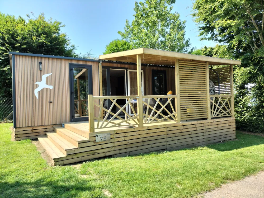 Mietunterkunft - Mobilheim L'oiseau Blanc Sunêlia Luxe 2 Zimmer - 2 Badezimmer - Camping Sunêlia L'Aiguille Creuse