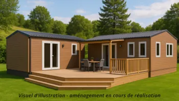 Location - Mobil Home "Les Valleuses" Sunelia Prestige 4 Chambres 3 Salles De Bain 8 Pers - Camping Sunêlia L'Aiguille Creuse