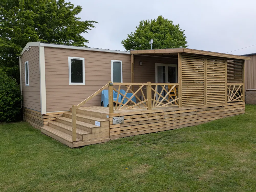 Location - Sunêlia Prestige "Le Manneporte" 6 Pers. 3 Ch. 2 Sdb. - Camping Sunêlia L'Aiguille Creuse