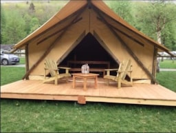 Location - Tente Lodge Crusoé 2 Chambres - Camping de Graniers