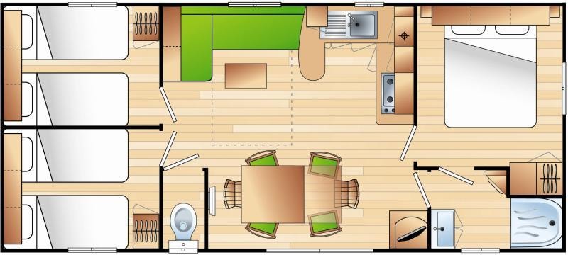 Mobilheim Premium 34m²  (3 Schlafzimmer)