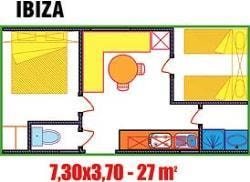 Mobil-Home Ibiza Duo Eco 2 Chambres 27M² 2003